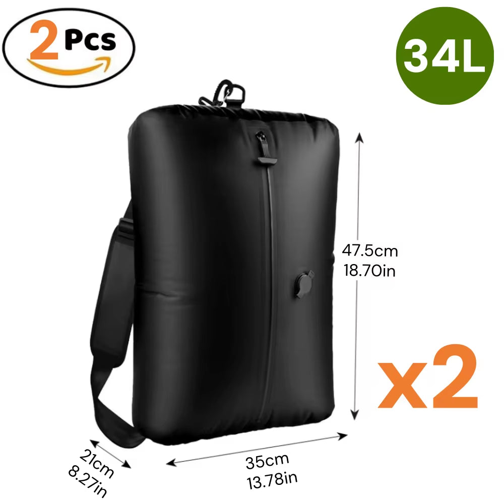 Vacuum Compression Bags for Travel Essentials, Space Saver Bags for Luggage Suitcase, Waterproof Packing Organizer for Clothes
