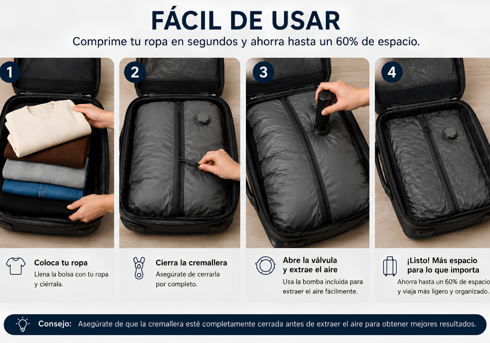 Smart Packing System™ Kit de Compresión para Viajes